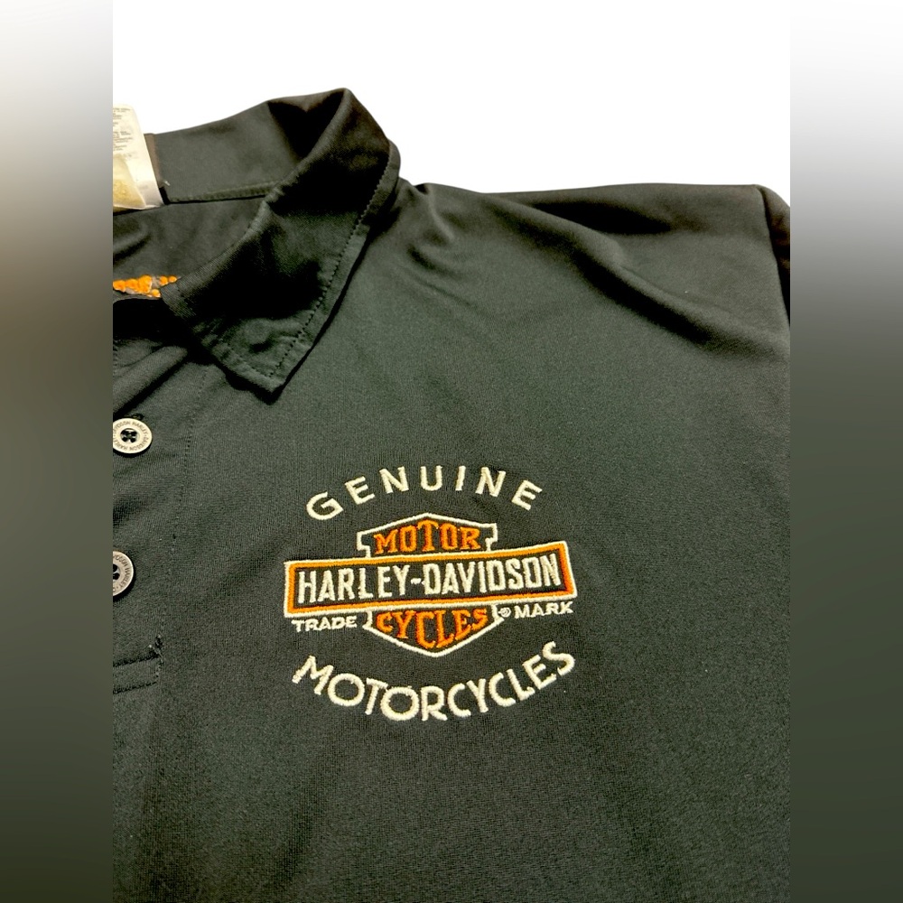 Harley Davidson Motorcycles Polo Men’s Size XL Black Palm Springs Embroidered